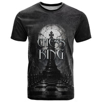 Chess King T Shirt Strategic Board Game Gothic Dark Fantasy