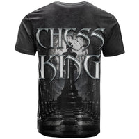 Chess King T Shirt Strategic Board Game Gothic Dark Fantasy