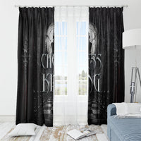 Chess King Window Curtain Strategic Board Game Gothic Dark Fantasy
