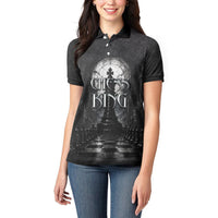 Chess King Women Polo Shirt Strategic Board Game Gothic Dark Fantasy