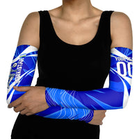 Personalized Uzbekistan Soccer Wolf Mascot Arm Sleeves Uzbekistan Football Dynamic Cartoon Geometric