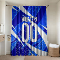 Personalized Uzbekistan Soccer Wolf Mascot Bathroom Set Uzbekistan Football Dynamic Cartoon Geometric