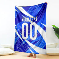 Personalized Uzbekistan Soccer Wolf Mascot Blanket Uzbekistan Football Dynamic Cartoon Geometric