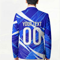 Personalized Uzbekistan Soccer Wolf Mascot Blazer Uzbekistan Football Dynamic Cartoon Geometric
