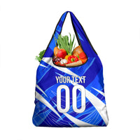 Personalized Uzbekistan Soccer Wolf Mascot Grocery Bag Uzbekistan Football Dynamic Cartoon Geometric