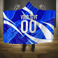 Personalized Uzbekistan Soccer Wolf Mascot Hooded Blanket Uzbekistan Football Dynamic Cartoon Geometric