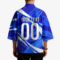 Personalized Uzbekistan Soccer Wolf Mascot Kimono Uzbekistan Football Dynamic Cartoon Geometric
