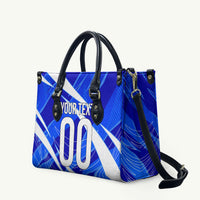 Personalized Uzbekistan Soccer Wolf Mascot Leather Bag Uzbekistan Football Dynamic Cartoon Geometric