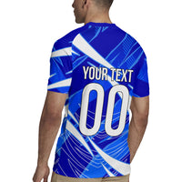 Personalized Uzbekistan Soccer Wolf Mascot Rugby Jersey Uzbekistan Football Dynamic Cartoon Geometric