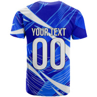 Personalized Uzbekistan Soccer Wolf Mascot T Shirt Uzbekistan Football Dynamic Cartoon Geometric