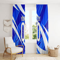 Personalized Uzbekistan Soccer Wolf Mascot Window Curtain Uzbekistan Football Dynamic Cartoon Geometric