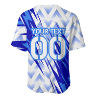 Personalized Uzbekistan Soccer Baseball Jersey Wolf Mascot Chevron Zigzag Pattern