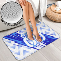 Personalized Uzbekistan Soccer Bathroom Set Wolf Mascot Chevron Zigzag Pattern