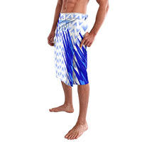 Personalized Uzbekistan Soccer Lavalava Wolf Mascot Chevron Zigzag Pattern