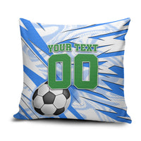 Personalized Uzbekistan Soccer Pillow Cover White Wolves Football Halftone Pattern