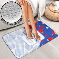 Personalized England Football Bathroom Set Fierce Lion Mascot Abstract Brush Stroke