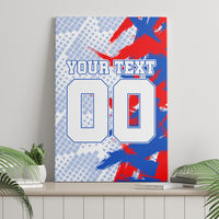 Personalized England Football Canvas Wall Art Fierce Lion Mascot Abstract Brush Stroke