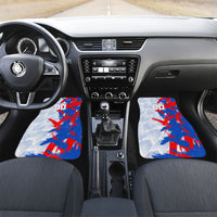 Personalized England Football Car Mats Fierce Lion Mascot Abstract Brush Stroke