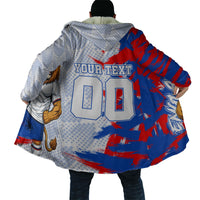 Personalized England Football Cloak Fierce Lion Mascot Abstract Brush Stroke