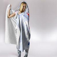Personalized England Football Hooded Blanket Fierce Lion Mascot Abstract Brush Stroke