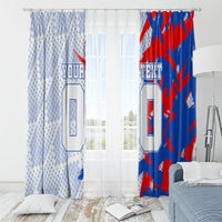 Personalized England Football Window Curtain Fierce Lion Mascot Abstract Brush Stroke
