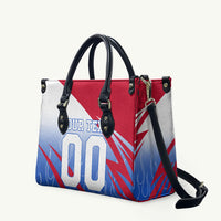 Personalized England Football Leather Bag Dynamic Lion Athlete Red Blue Flame