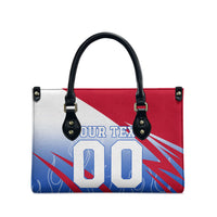 Personalized England Football Leather Bag Dynamic Lion Athlete Red Blue Flame