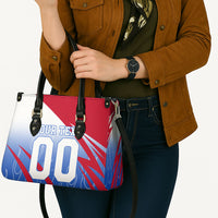 Personalized England Football Leather Bag Dynamic Lion Athlete Red Blue Flame