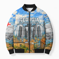 Chronicle of Georgia Bomber Puffer Jacket Georgian Architecture - Church Of The Annunciation