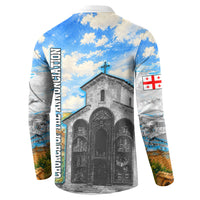 Chronicle of Georgia Button Sweatshirt Georgian Architecture - Church Of The Annunciation
