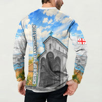 Chronicle of Georgia Button Sweatshirt Georgian Architecture - Church Of The Annunciation