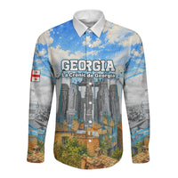 Chronicle of Georgia Long Sleeve Button Shirt Georgian Architecture - Church Of The Annunciation