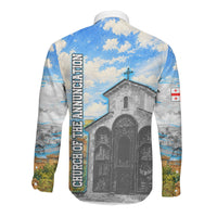 Chronicle of Georgia Long Sleeve Button Shirt Georgian Architecture - Church Of The Annunciation