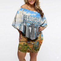 Chronicle of Georgia Off Shoulder Short Dress Georgian Architecture - Church Of The Annunciation