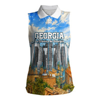 Chronicle of Georgia Women Sleeveless Polo Shirt Georgian Architecture - Church Of The Annunciation