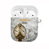 Georgia Tbilisi Clock Tower AirPods Case Kartlis Deda Vintage Sketch Style
