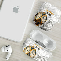 Georgia Tbilisi Clock Tower AirPods Case Kartlis Deda Vintage Sketch Style