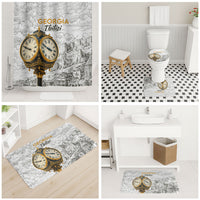 Georgia Tbilisi Clock Tower Bathroom Set Kartlis Deda Vintage Sketch Style