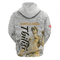 Georgia Tbilisi Clock Tower Hoodie Kartlis Deda Vintage Sketch Style