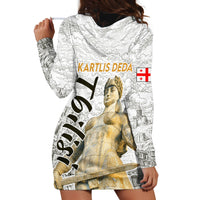 Georgia Tbilisi Clock Tower Hoodie Dress Kartlis Deda Vintage Sketch Style