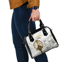 Georgia Tbilisi Clock Tower Shoulder Handbag Kartlis Deda Vintage Sketch Style