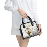 Georgia Tbilisi Clock Tower Shoulder Handbag Kartlis Deda Vintage Sketch Style