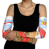 Georgia National Flag Arm Sleeves Tbilisi Clock Tower Heritage Sky Art