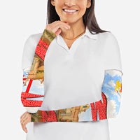 Georgia National Flag Arm Sleeves Tbilisi Clock Tower Heritage Sky Art