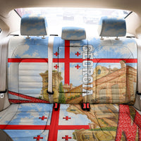 Georgia National Flag Back Car Seat Cover Tbilisi Clock Tower Heritage Sky Art