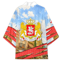 Georgia National Flag Kimono Tbilisi Clock Tower Heritage Sky Art