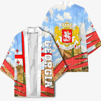 Georgia National Flag Kimono Tbilisi Clock Tower Heritage Sky Art
