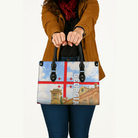 Georgia National Flag Leather Bag Tbilisi Clock Tower Heritage Sky Art