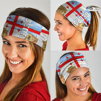 Georgia National Flag Neck Gaiter Tbilisi Clock Tower Heritage Sky Art