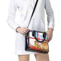 Georgia National Flag Shoulder Handbag Tbilisi Clock Tower Heritage Sky Art